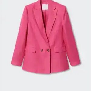 Mango 100% linen Pink Blazer S